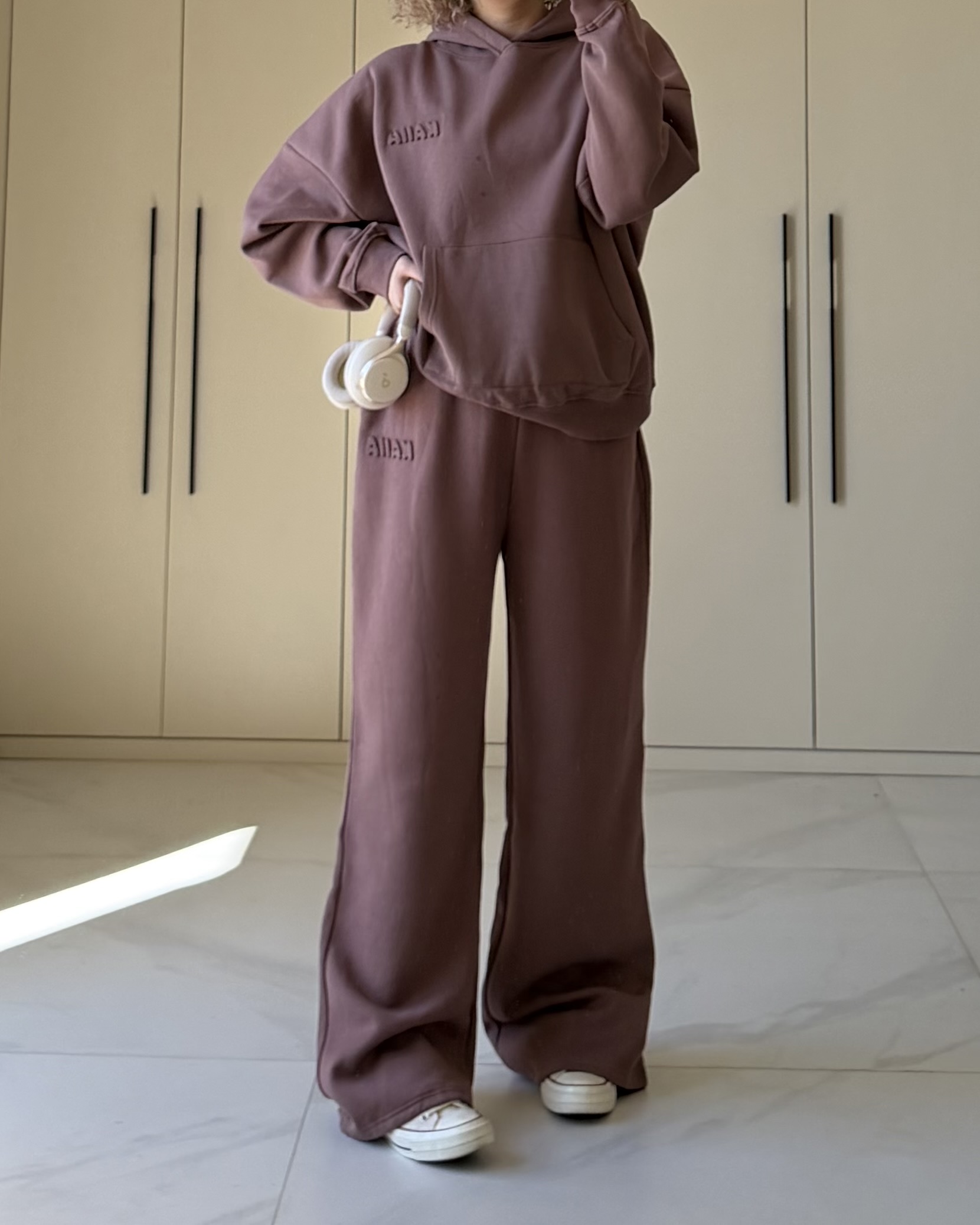 ست هودی و شلوار شکلاتی