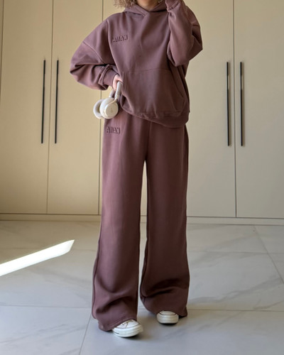 ست هودی و شلوار شکلاتی