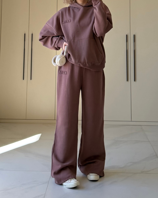 ست هودی و شلوار شکلاتی
