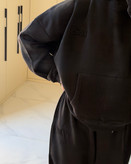 ست هودی و شلوار مشکی ساده